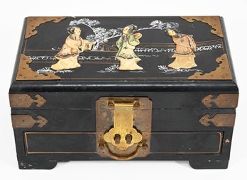 Wooden Asian Themed Treasure Box