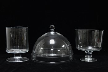 Glass Dome And Frested Trifle Dishes