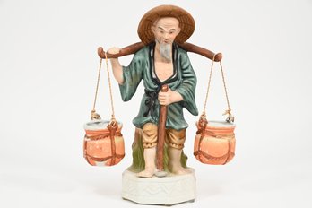 Ceramic Asian Figurine - The Water Carrier