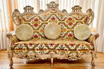 Hand Carved Rococo Love Seat