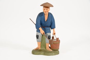 Ceramic Hakata Urasaki Dolls - The Water Gatherer