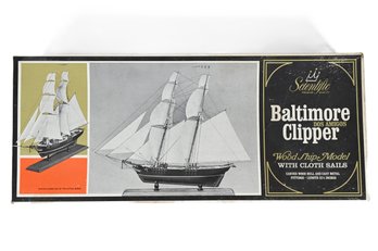 Vintage Baltimore Clipper Model Sailing Ship By Scientific