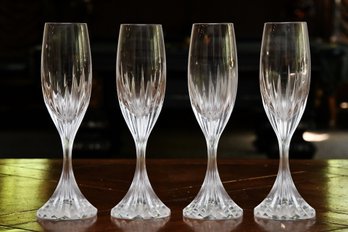 4 Baccarat Massena Crystal Champagne Glasses