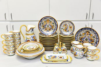 San Gimignano Painted Ceramic Dish Set