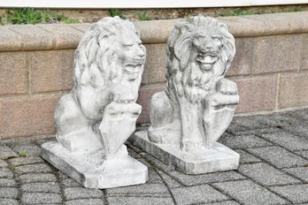 Cement Lion Statues