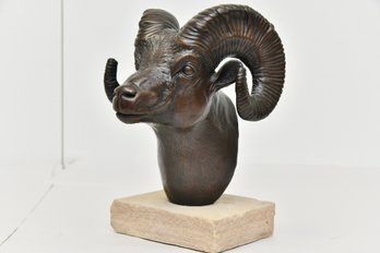 Rams Head Bronze Sculpture Numbered  5/100