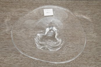 Nils Landberg Orrefors Large Modern Crystal Centerpiece Bowl