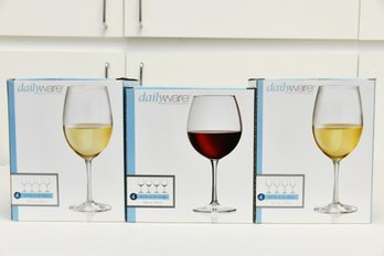 Dailyware Red And White Wine Glasses Set Of 12 Total