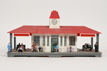 Vintage 1950s Noma Ogauge Town Talking Railroad Station