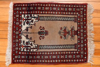 Hand Woven Small Persian Prayer Carpet