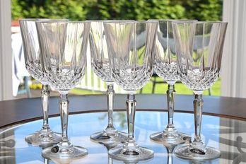 6 Toscany 24 Fine Lead Crystal Water Goblets