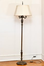 Art Deco Heavy Brass Standing Floor Lamp