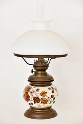 Kosmos Brenner Antique Hand Painted Oil Hurricane Lamp