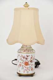 Asian Hand Painted Porcelain Lamp