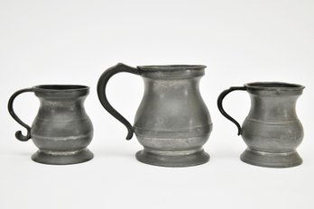 19th Century English Pewter Cups