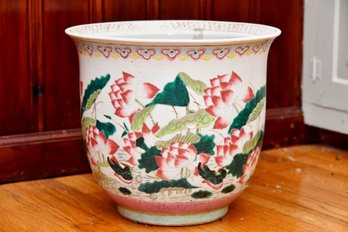 Chinese Famille Rose Porcelain Jardiniere  - Qing Dynasty From The Estate Of Doris Duke