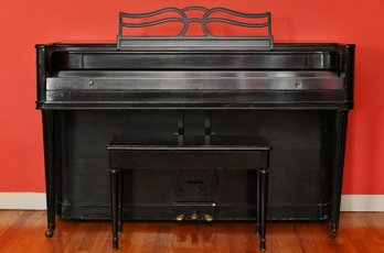 Black Baldwin Spinet Piano