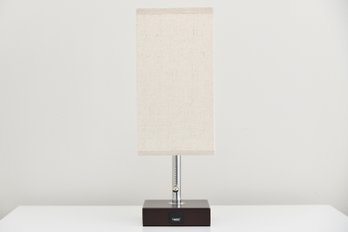 Modern Side Table Lamp With Charger Port