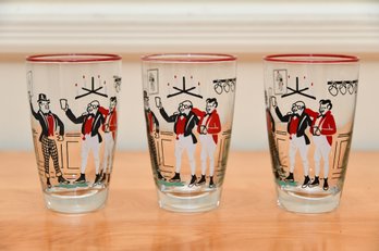 Set Of Three Jockey Glasses