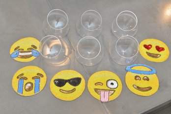 Wine Glasses And Coasters