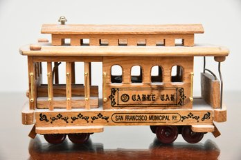 San Francisco Wooden Trolly Musical Box Car