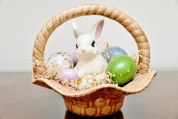 Ceramic Easter Bunny Basket