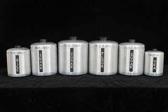 Mid Century Aluminum Canister Collection