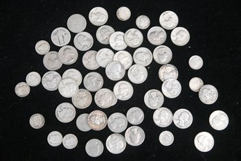 Old Quarters And Coins Some Silver