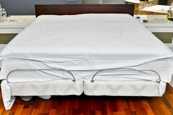 Adjustable King Sized Bed With Custom Mahogany Headboard
