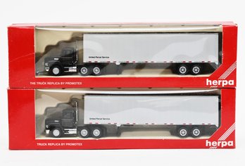 Limited Edition Herpa United Parcel Service HO Tractor Trailer (Set Of 2)