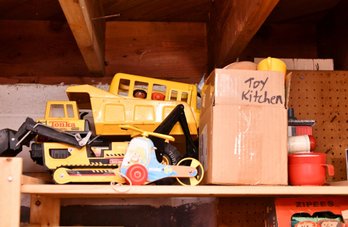 Toy Shelf 1 Including Tonka Trucks
