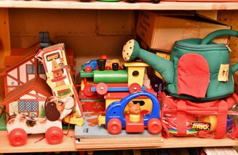 Toy Shelf 3 Including Brio And Vintage Fisher Price