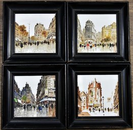 Streets Of Paris Painted Tiles By M. Maresca
