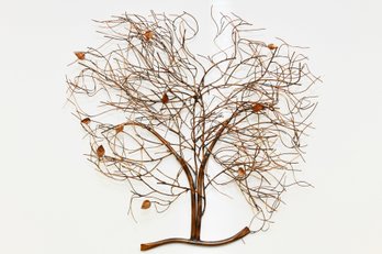 Copper Wire Tree Wall Sculpture