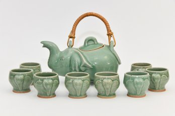 Celadon Elephant Tea Set