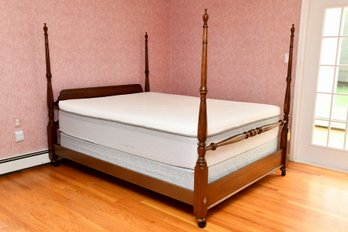 Mahogany Queen Poster Bed On Wheels