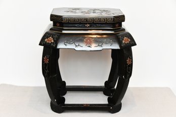 Black Lacquer Octagonal Asian Table