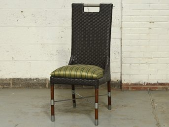 Single Chair Green Stripes