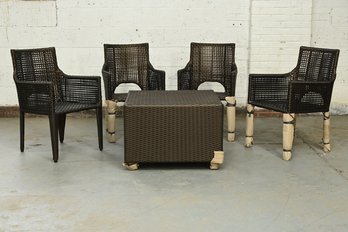 4 Chairs Ottoman Seating Area