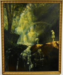 Antique Oil On Canvas In Gold Frame Signed Duncan