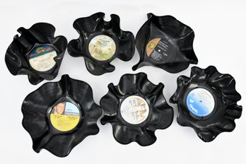 Melted Vinyl Record Chip Bowls