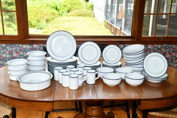 Dansk Blue & White Dish Set 69 Pieces Total