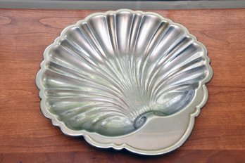 Vintage Silver Plate Shell Shaped Serving Dish