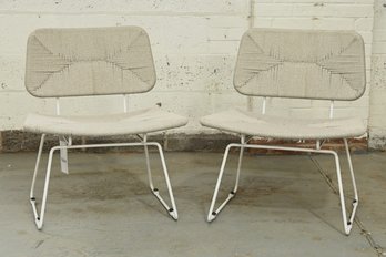 2 Gray Flex Form Arm Chairs