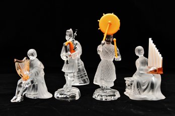 Saint Louis Crystal Musician Figurines