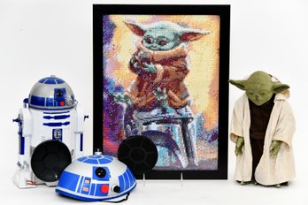 Star Wars Collectibles Including Grogu And Master Yoda