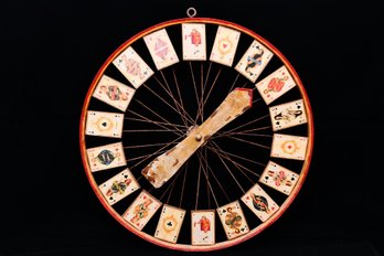 Folk Art Spinning Wheel