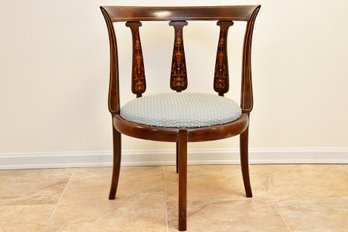 19th Century English Corner Chair With Mother Of Pearl Inlay