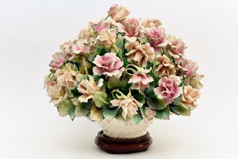 Capodimonte Large Porcelain Floral Arrangement