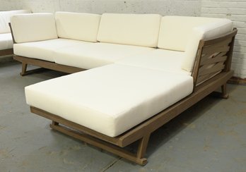 B&B Italia Outdoor Gio Pickled Teak 2 Piece Sofa Set